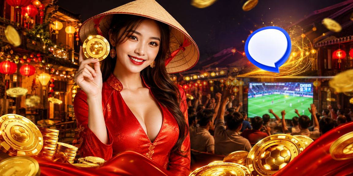 Người chơi tra cứu FAQ viva8 tại phố cổ Hội An với chiếc nón lá truyền thống